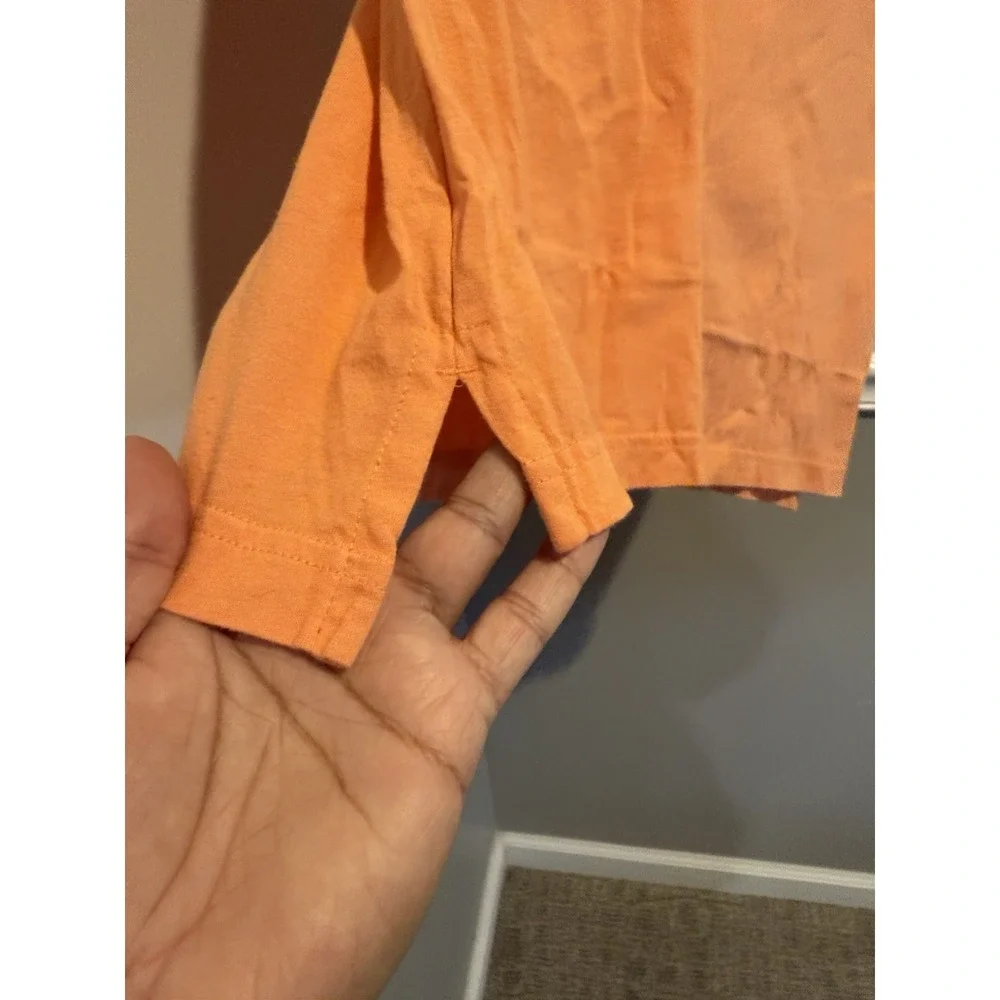 Nike Polo Mens Large Orange‎ Cotton Short Sleeve Shirt Sportswear